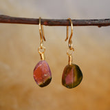 Watermelon Tourmaline Drop Earrings