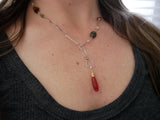 Carnelian, Green Sapphire Silver and Gold