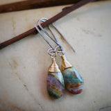 Jasper Threader Earrings Silver and Gold
