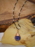 Tanzanite Necklace Silver and Rose Gold