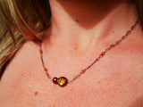 Freshwater Pearl, Tundra Sapphire Necklace Silver and Rose Gold