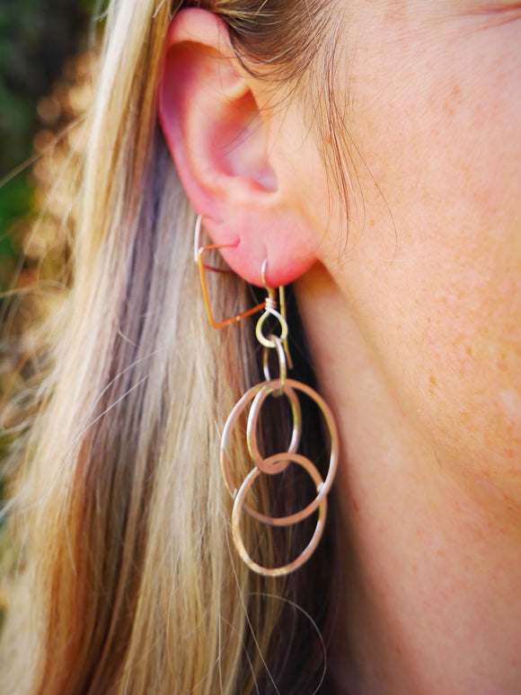 Big Interlocking Hoops Silver