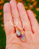 Jasper Leaf Hoops Gold