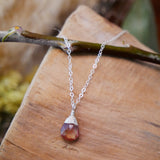 Andesine Pendant Necklace, Silver