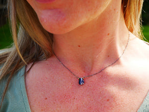 Tiffany Stone Necklace Silver and Gold