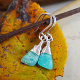 Anazonite Drop Earrings Silver
