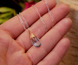 Topaz Necklace Silver and Rose Gold