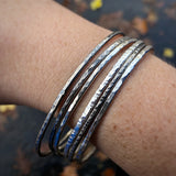 Hammered Silver Bangle