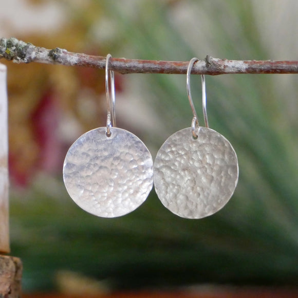 Silver Disc Earrings