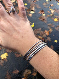 Hammered Silver Bangle