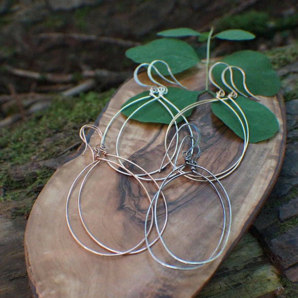 Extra Large Simple Oval Hoops